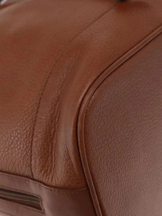 Burberrys Purse Shoulder Bag Leather Brown Gold Auth - Picture 13 of 15